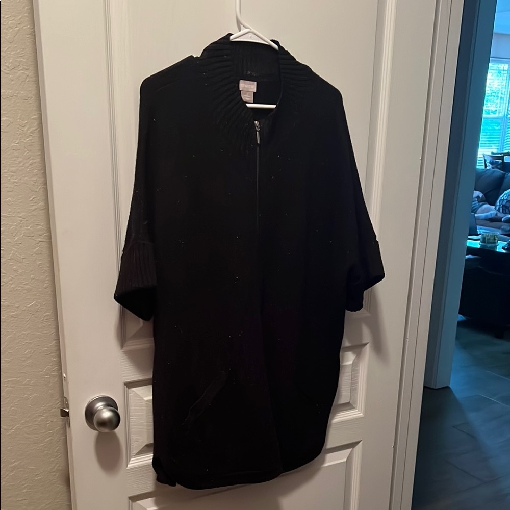 Chico's Black Sweater Vest Classic Elegant Design